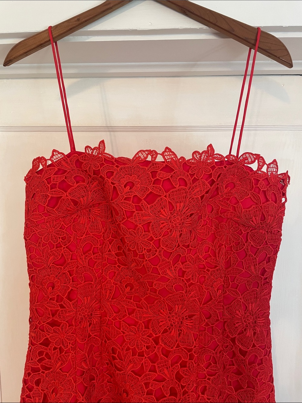 New Muse by Marchesa Red Lace Mini Dress size 10 - Picture 4 of 10
